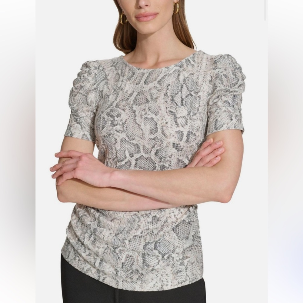 DKNY Snakeskin-Print Blouse